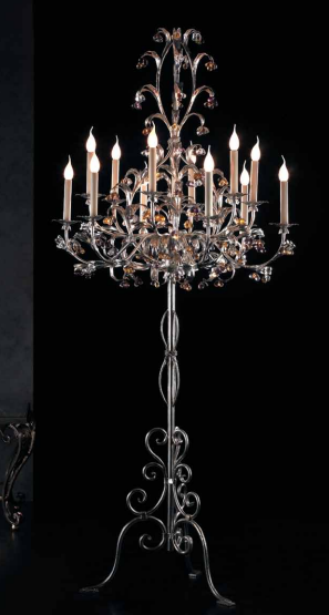 Table lamps and chandeliers, ground baroque chandeliers...