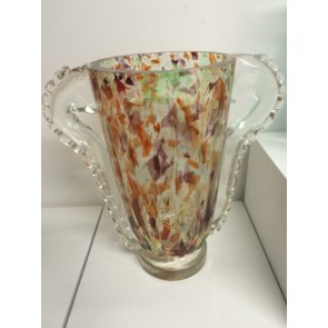 Vase artisanal en verre de Murano, modèle Kaléidoscope