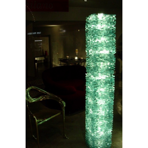 Lampe monumentale en verre, fabrication artisanale