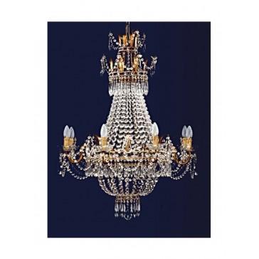 Amazing Empire chandelier, Murano crystal glass