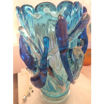 Vase en verre artisanal de Murano, modèle Opulence.