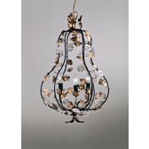 Lustre baroque en forme de poire, fabrication artisanale traditionelle