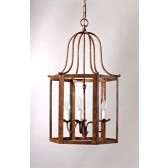 Classique lanterne florentine en fer forgé traditionnel, forme de cage à oiseau
