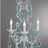 Applique baroque revisitée à perles de verre de Venise de couleur