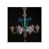 Lustre classique de Venise en verre soufflé de Murano