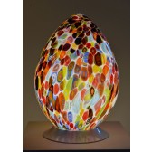 Lampe en verre artisanal de Venise, forme d'oeuf