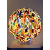 Grande boule lumineuse en verre de Murano, fabrication artisanale
