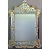 Miroir à pareclose artisanal traditionnel Vénitien