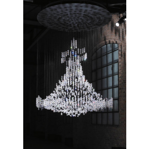 Lustre montgolfière sans châssis en cristal de Swarovski