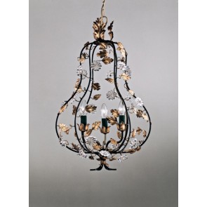 Lustre baroque en forme de poire, fabrication artisanale traditionelle