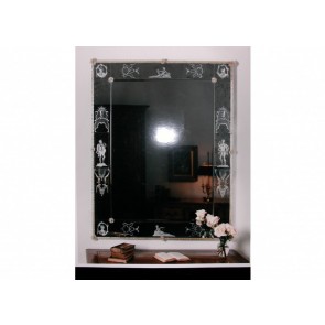 Miroir rectangulaire de fabrication vénitienne traditionnelle