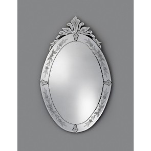 Miroir oval traditionnel vénitien