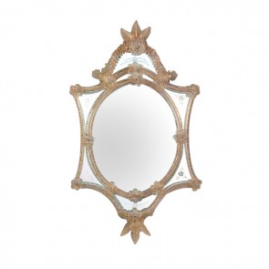 Miroir artisanal et traditionnel en verre de Murano