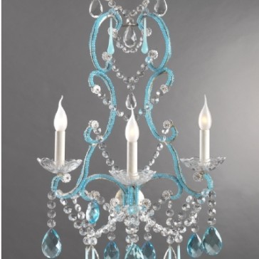 Baroque sconces revised by colored Murano glass pearls