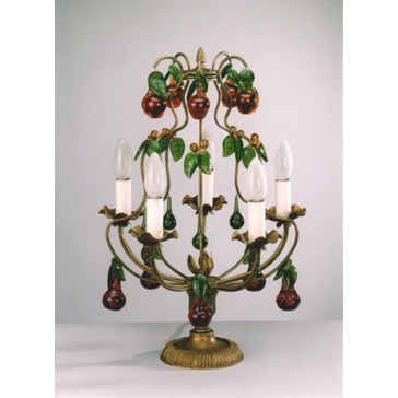 Classical table chandelier with fruits in original Murano glass from Venezia