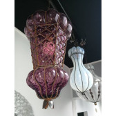 Lanterne vénitienne en verre soufflé de forme guêpière