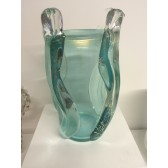 Vase artisanal en verre de Murano, modèle Panier