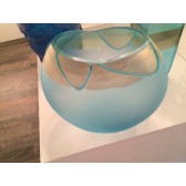 Vase artisanal en verre de Murano, modèle Aquarium