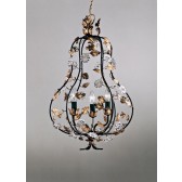 Baroque chandelier pear-shaped, crystal drops