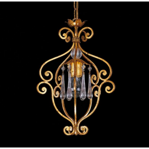 Wonderfull hand made chandelier with Murano glass drops 