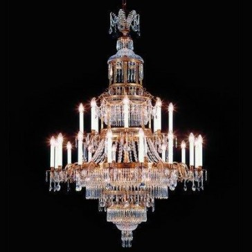 Sublime lustre de style Empire 18 lumières sur 2 niveaux  Une merveille de grande dimension, tout en pampilles