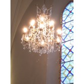 Sublime lustre baroque à pampilles, 12 lumières sur 2 niveaux