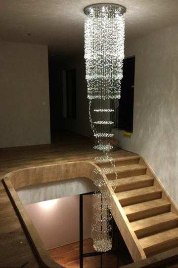 Lustre en cristal de Swarovski fabriqué pour une maison en Belgique